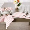 DII Gingham Check Tabletop Collection, Pink, Napkin Set