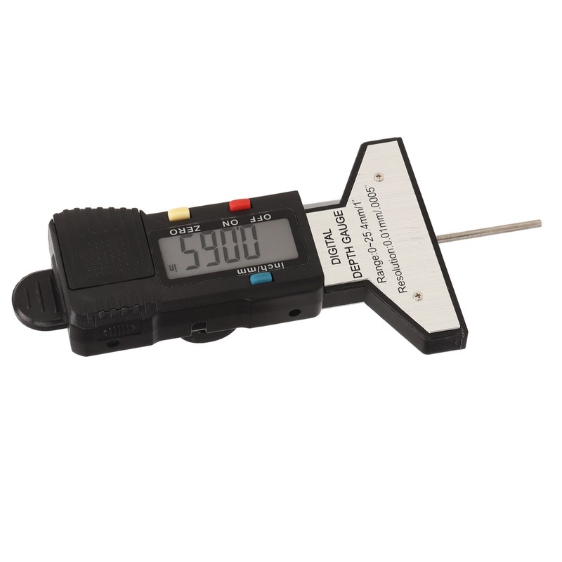 Digital Tyre Tread Depth Gauge Inch mm Conversion 0‑25.4mm Range