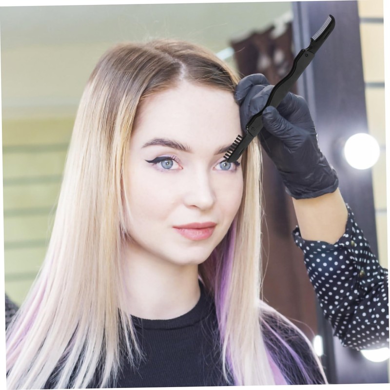 Baluue 12pcs Portable Dual-ended Eyebrow Brush and Comb Compact Stainless