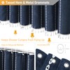 BTTN Stall Fabric Shower Curtain - 54x78 Boho Striped Linen
