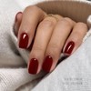 JMEOWIO Lámina de uñas de gel rojo vino, autoadhesiva, pegatinas