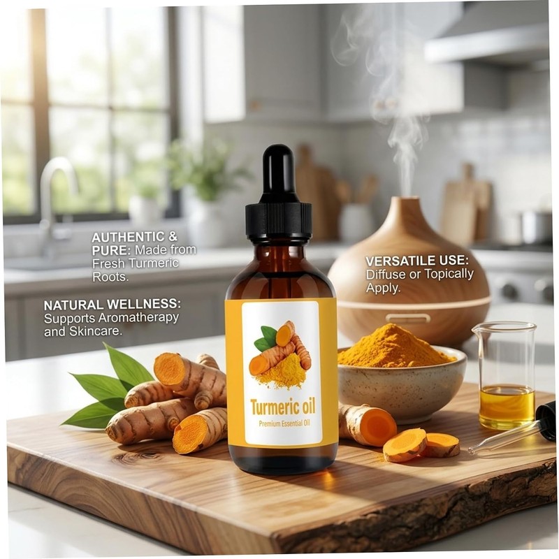 Juego de 2 paquetes de aceite esencial cúrcuma natural para