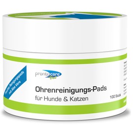 Prontocare - Vet Ear Cleaning Pads for Dogs and Cats Pack of 100 | Reliable Care & Protection - Finger Pads for Ear Cleaning and Hygiene for Ear Infections