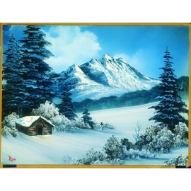 Bob Ross A Perfect Winter Day Nature Puzzle for Adults and Kids | Snowy Mountain 1000 Piece Jigsaw Puzzle Toy | Interactive Brain Teaser for Family Game Night | 28 x 20 Inches
