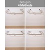 Yampos U Shaped Shower Curtain Rod Coffee, [Both Sides: 23.6"-52",