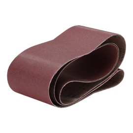 QUARKZMAN 2 Stück 6" x 89" Schleifbänder 100 Körnungen Aluminiumoxid Schleifband Schleifpapier Schleifpapiere für Metall Holz Schleifen Polieren, Rötlich Braun