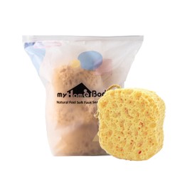 myHomeBody Bath Sponge, Foam Loofah Sponge, Body Sponge for Shower - Large Size, Lots of Lather, Square, 3 Pack