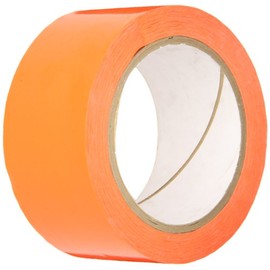 TapeCase TC414-0.125" X 72YD - Fluo OR Fluorescent Orange UPVC/Rubber Adhesive Film Tape, 0.0023" Thick, 72 yd. Length, 0.125" Width, 1 Roll