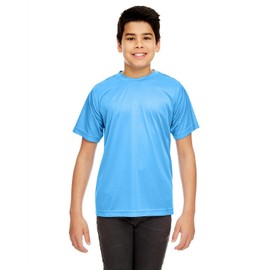 UltraClub 8420Y Youth Cool & Dry Sport Performance Interlock Tee Columbia Blue X-Small