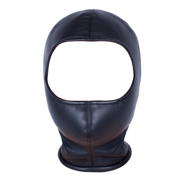 Leather Hood Masks Opening Eyes Head Masks Cosplay Head Hood Halloween Headgear Zipper Hood Masks