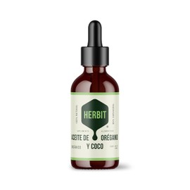 Aceite de Orégano Orgánico 80% Carvacrol – Frasco 30 ml con Gotero (30 ml, Orégano - Coco)