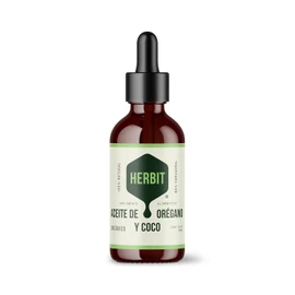 Aceite de Orégano Orgánico 80% Carvacrol – Frasco 30 ml con Gotero (30 ml, Orégano - Coco)
