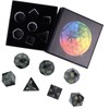 KYEYGWO Kambaba Jasper Crystal Polyhedral Dice Set, 7 Pieces Reiki