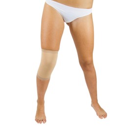 MANIFATTURA BERNINA Saniform 4013 Elastic Tubular Knee Support Compression Knee Pads, beige