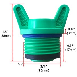 FUATY 3/4” NPT Plug, Male Thread PPR Pipe Plugs and Caps Garden Irrigation Tubing Stopper Drain Plug Compatible with RV Irrigation Water Supply Lines