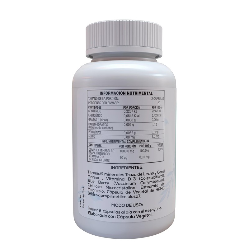 INDIGO LIFE NUTRACEUTICOS Tritonic Minerales Traza de Lecho y Coral