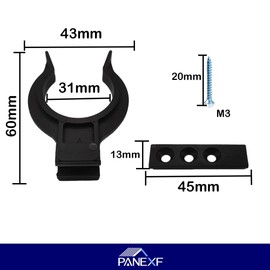 Panxef Kitchen Skirting Board Clips for Skirting Board with 30 Screws, Kitchen Plinth Mounting Clips, Skirting Board Holder for 32-42 mm Kitchen Feet Pack of 10