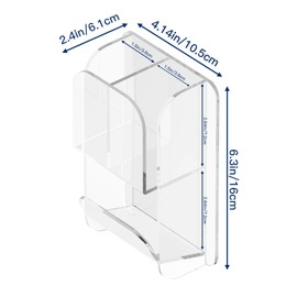 Whiteboard Dry Erase Marker Holder, Acrylic Dry Erase Eraser Holder for Whiteboard, Dry Erase Accessory Organizer, Sticky Whiteboard Magnets and Push Pins Storage Organizer for Dry Erase Whiteboard