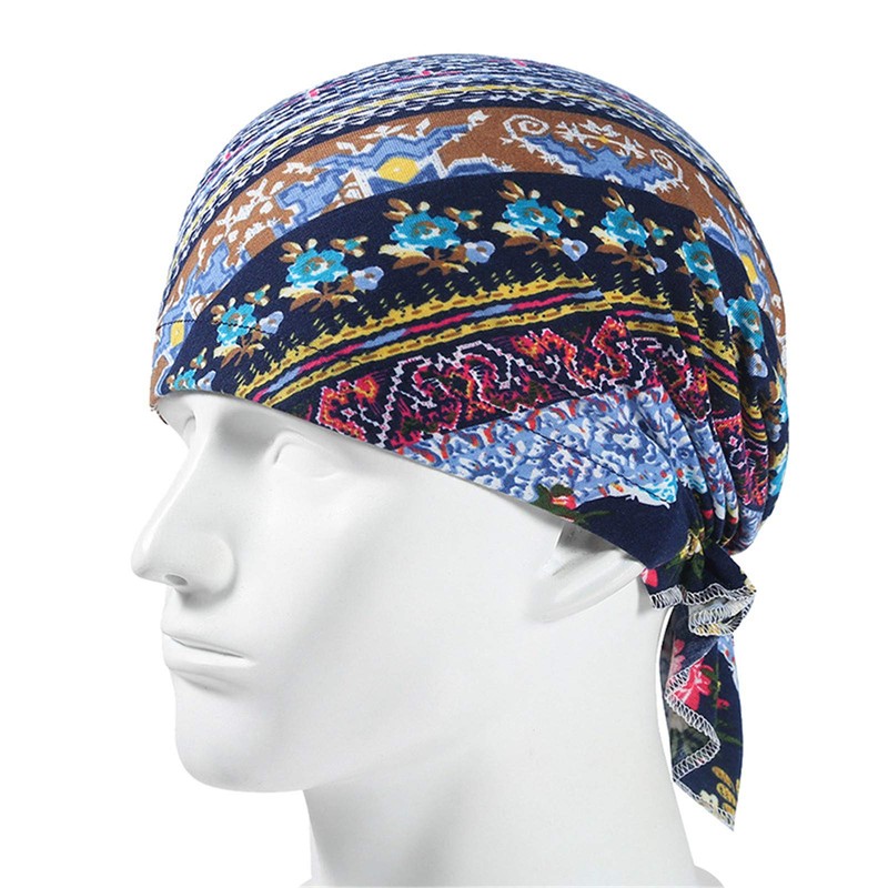 Qianmome Durag - Gorro de algodón para motociclista, diseño de