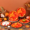Elyxio 48Pcs Fall Leaf Paper Plates Maple Leaves Paper Dessert