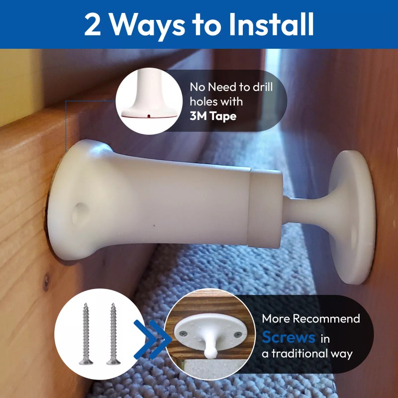 Decor Home Systems Simply Silent Door Stop, Solves two problems