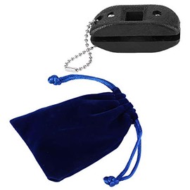 Keenso Ice Skates Blade Sharpener, Portable Ice Skates Blade Sharpener Grindstone Grinding Tool & A Bag Black