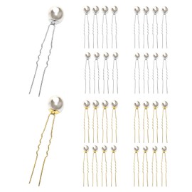 32 Pieces Pearl Hair Clips, Decorative Hair Clips For Girls, Bridal Pearl Hair Accessories, Rhinestone Hair Clips, Ball Hair Clips