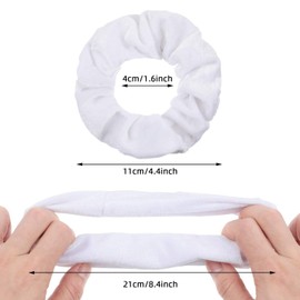 White Cotton Scrunchies for Tie Dye,10Pcs White Cotton Scrunchies,White Cotton Scrunchies Hair Ties,White Scrunchies for Tie Dye,White Color Cotton Scrunchies,Cotton Elastics Scrunchy Hair Ties