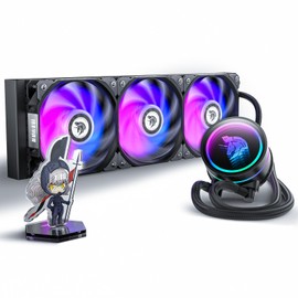 AsiaHorse WK-A360 ARGB All-in-One AIO CPU Liquid Cooler, Wandering Knight 360mm Water Cooling System with Dual High-Performance Pump and 3×120mm PWM Fans, Compatible with Intel & AMD CPUs (Black)