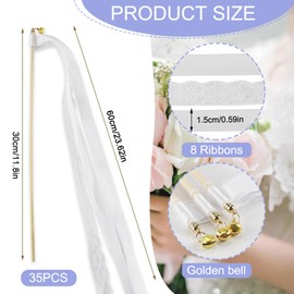 Pack of 35 White Wedding Walls, Wedding Streamers and 2 Metres Long Colourful Disc Decorative Pendants, Reusable Lucky Stick, No Burr for Weddings, Birthdays, Parties, Holiday Parties