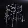 Clear Acrylic Display Risers, 2 Sets of 3 Showcase Shelf