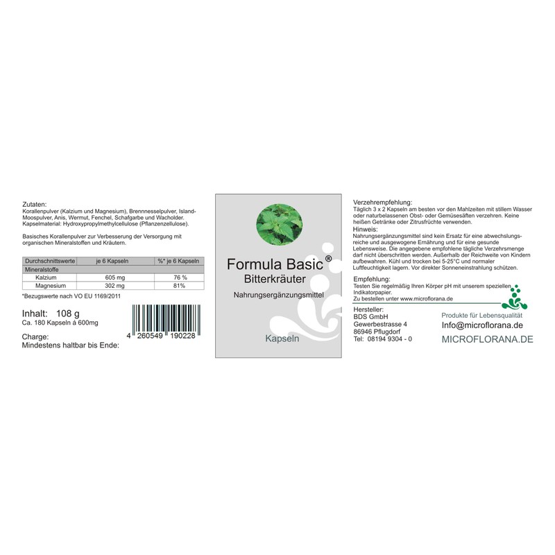 Formula Basic Burning Herbs – Capsules directly from manufacturer