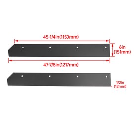 WUTIST Snow Plow Cutting Edge Both 48" Halves and Bolt kit Compatible with Boss 8'-2" V-Blade 8'2" V Plow Replacement for BAX00098 ATV UTV Tractor Snow Plow Blade Edge (Steel)