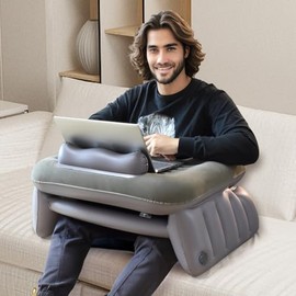 Nevife Inflatable Reading Cushion - Lap Desk Cushion for Adults, Gaming - Armrest Cushion for Work, Reading - Portable Laptop Desk for Couch, Bed, Floor