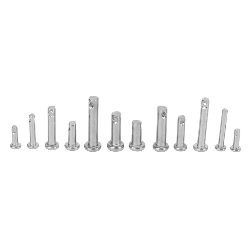 12 Sizes Stainless Steel Clevis Pin Single Hole Flat Head