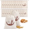 20 Pcs Linen Bread Bag Reusable Homemade Bread Container Drawstring