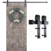 SMARTSTANDARD 6.8FT Barn Door Hardware Kit, Sliding Barn Door Track