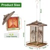 LBTING Bird Feeder for Outside, Metal Lantern-Shaped Bird Feeder, Squirrel