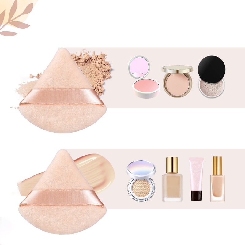 Triangle Powder Puffs,4 Pcs Makeup Puff Sponge Wet and Dry