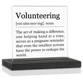Appreciation Gifts for Volunteering, Volunteering Gifts Volunteer Week Thanksgiving Gifts for Volunteering, Birthday Retirement Gifts for Volunteer Acrylic Desk Decorative Signs PlaquesVPS383