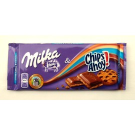 Milka Milk Chocolate with Chips Ahoy 100g (Pack of 10)