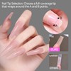 ESUOHYM 180 Pcs Sandwich Nail Forms Reusable Quick Nails Extension