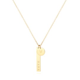 Tavuala MAMA Necklace,Initial Necklace,mama necklaces for women,18K Gold Plated Mama Necklace,Mothers Day Gifts(V)