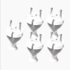 KEL Pack of 5 Contour Plugs; Straight Plug IP20, White