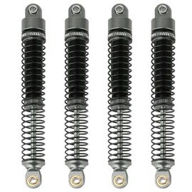 RZXYLRC 4PCS 53mm/59mm/65mm/78mm Aluminum Shocks Absorbers Oil Threaded Damper for 1/18 RC Crawler TRX4M TRX-4M Bronco Defender K10 Upgrade Parts (78mm-Gray)