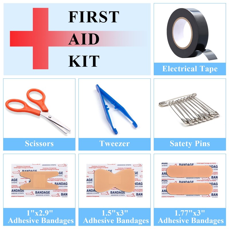 AUTODECO Car Emergency Roadside Assistance Kit with Jumper Cables Tire