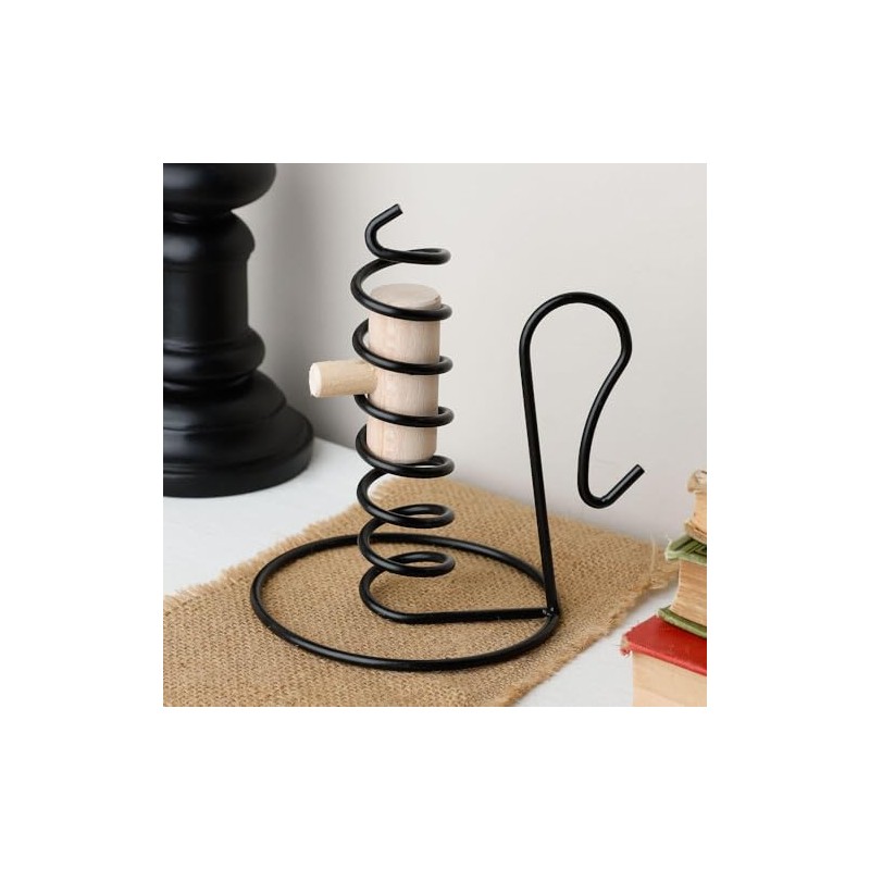 Spiral Candle Holder Set of 2, Primitive Courting Style or