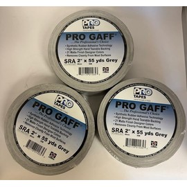 Generic Grey Pro-Gaff 2"" x55yds, 3 Roll Pack