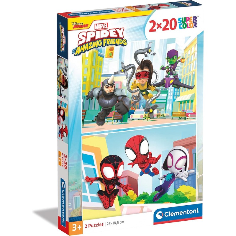 Clementoni 24794 - Rompecabezas de 2 x 20 Piezas Supercolor