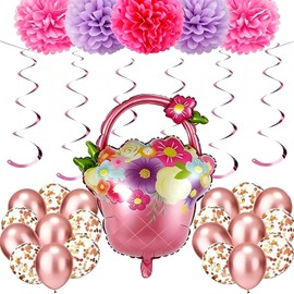 Mother's Day Decoration Balloons, 33-Piece Set, Party Decoration Set, Happy Mothers Day, Hanging Swirls, Room Decoration, Store Decoration, Surprise, Thank You, Mother's Day Gift